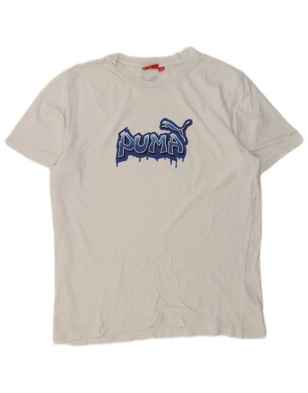 Puma Mens Graphic T-Shirt Top Medium White
