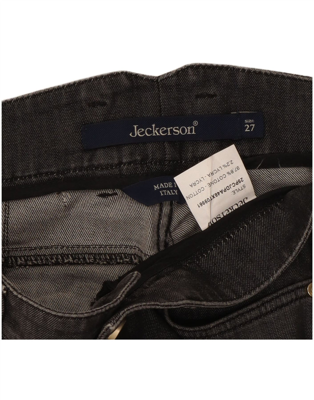 Jeckerson Womens Slim Jeans W27 L29 Black Cotton