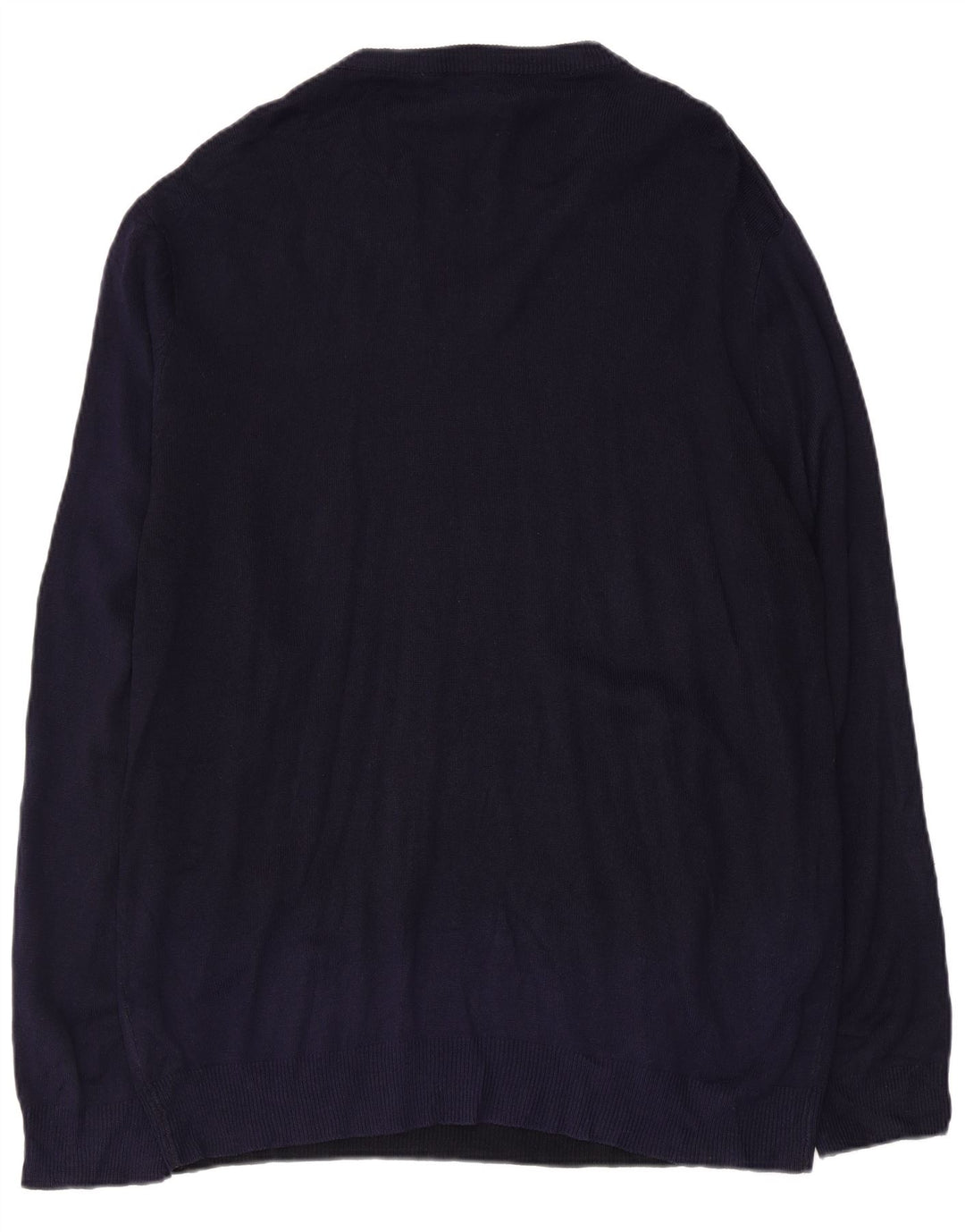 PIERRE CARDIN Mens V-Neck Jumper Sweater 2XL Navy Blue Acrylic