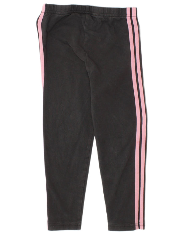 Adidas Girls Leggings 3-4 Years Grey Cotton