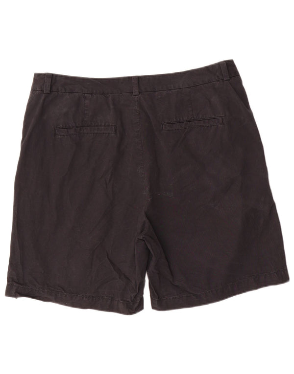 Marks & Spencer Womens Chino Shorts UK 14 Large W32  Black Cotton