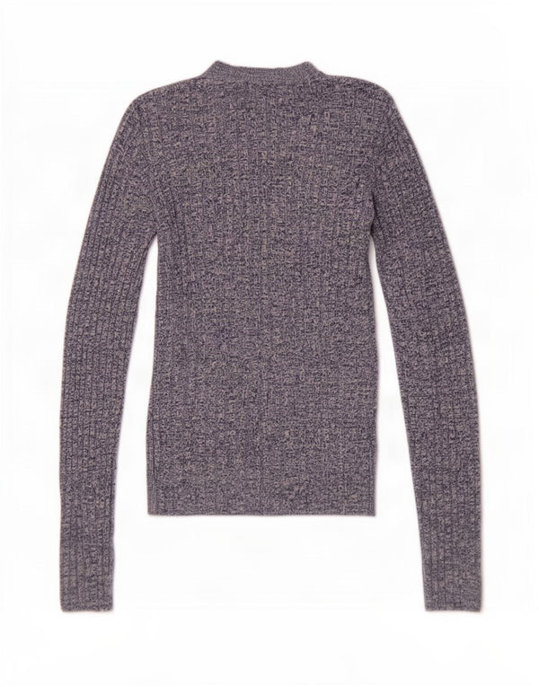 Ted Baker Womens Crew Neck Jumper Sweater Size 3 Medium Blue Flecked