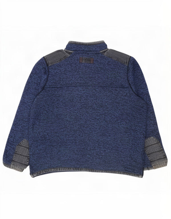 Fat Face Mens Zip Neck Sweatshirt Jumper XL Navy Blue Acrylic