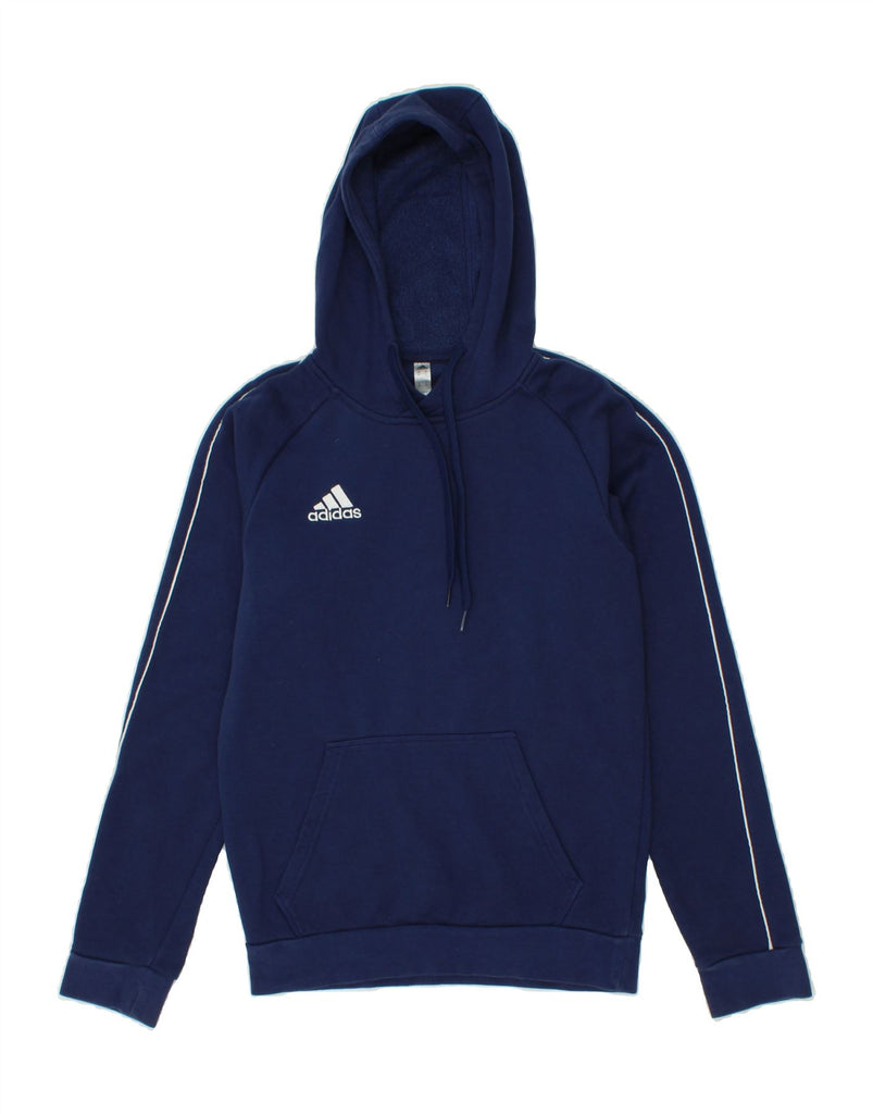 ADIDAS Mens Hoodie Jumper XS Navy Blue Cotton Vintage Adidas and Second-Hand Adidas from Messina Hembry 