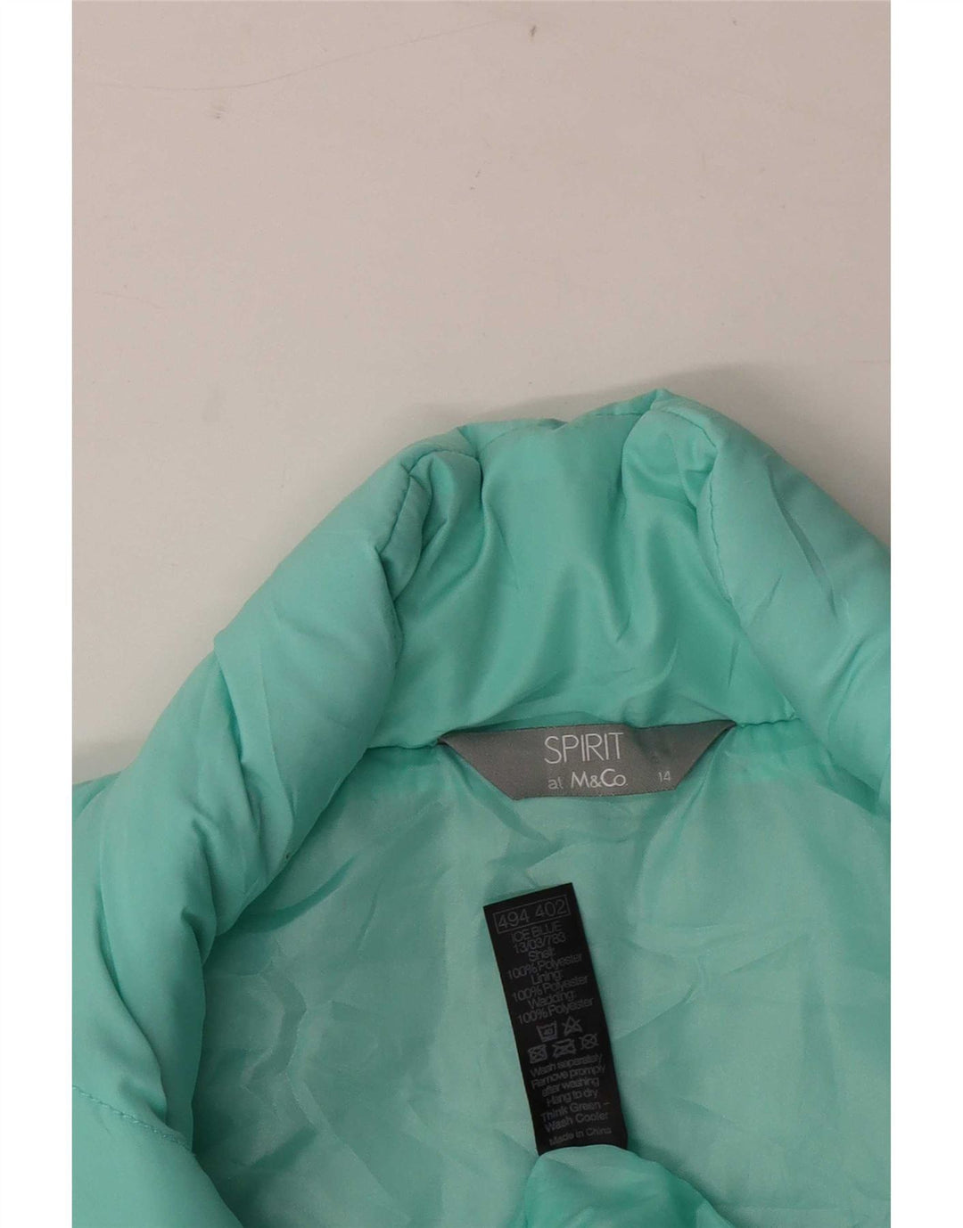M&Co Womens Padded Gilet UK 14 Large Turquoise Polyester
