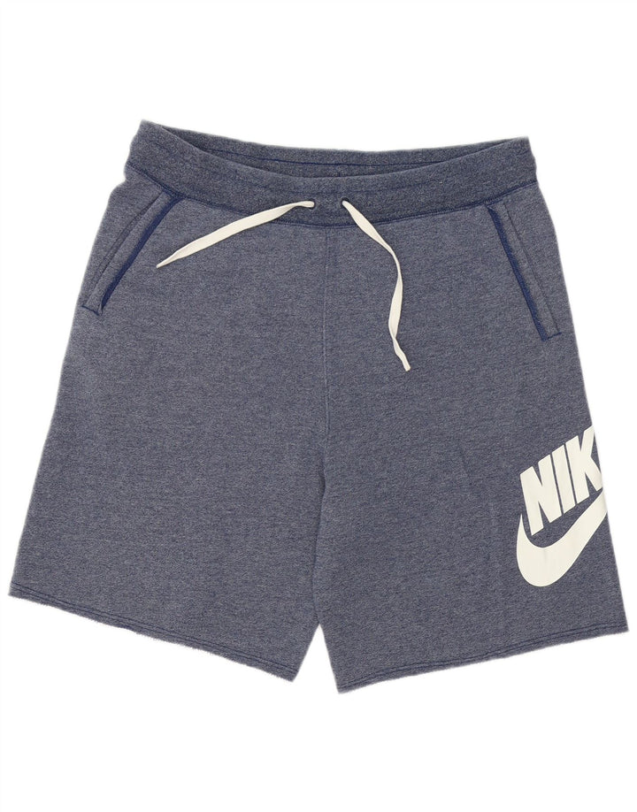 NIKE Mens Graphic Sport Shorts Large  Navy Blue Cotton