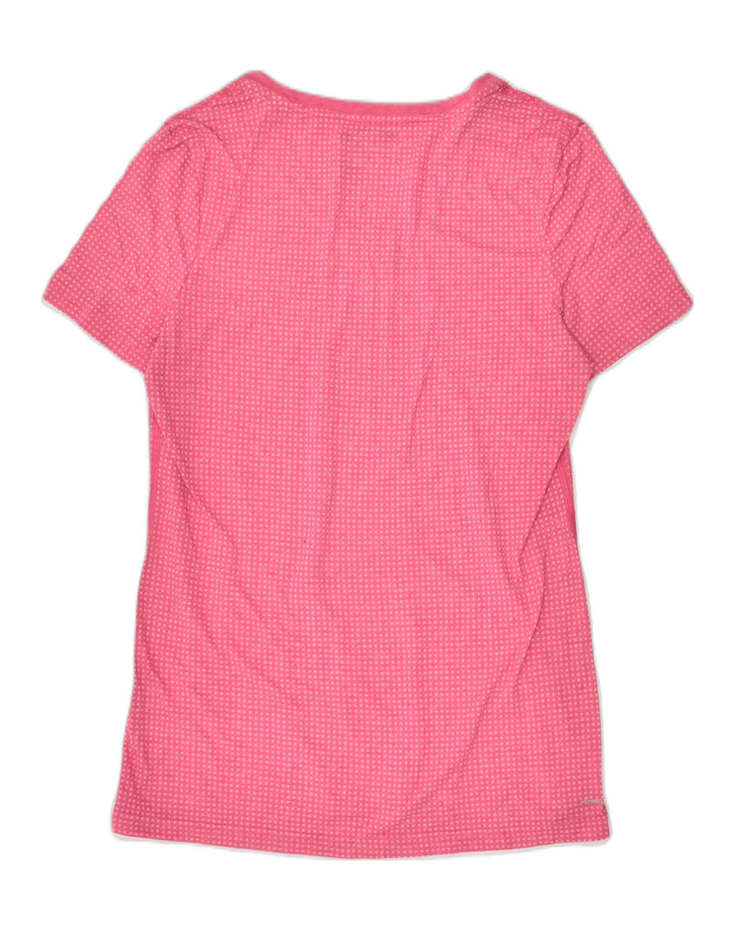 ADIDAS Womens T-Shirt Top UK 12 Medium Pink Spotted Cotton | Vintage Adidas | Thrift | Second-Hand Adidas | Used Clothing | Messina Hembry 