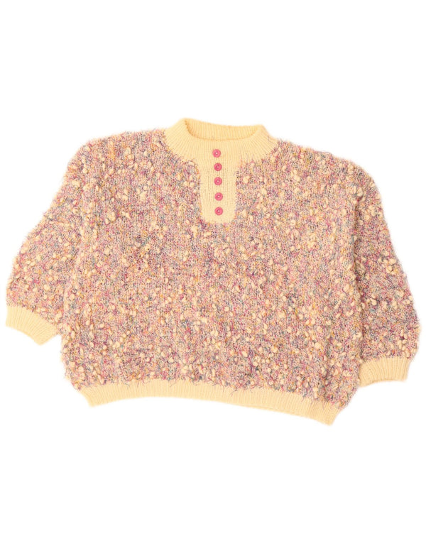 VINTAGE Womens Turtle Neck Jumper Sweater UK 20 2XL Multicoloured Flecked