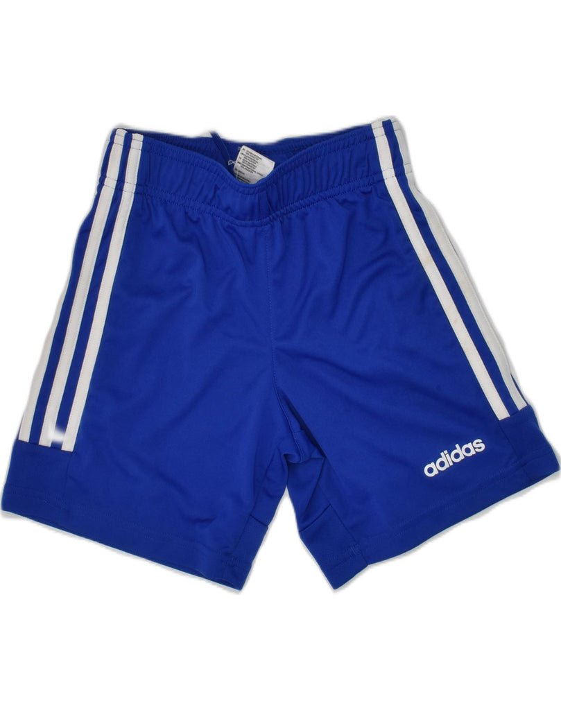 ADIDAS Boys Sport Shorts 7-8 Years Blue Polyester | Vintage Adidas | Thrift | Second-Hand Adidas | Used Clothing | Messina Hembry 