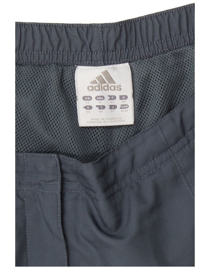 ADIDAS Womens Capri Cargo Tracksuit Trousers UK 14 Medium Grey Polyester