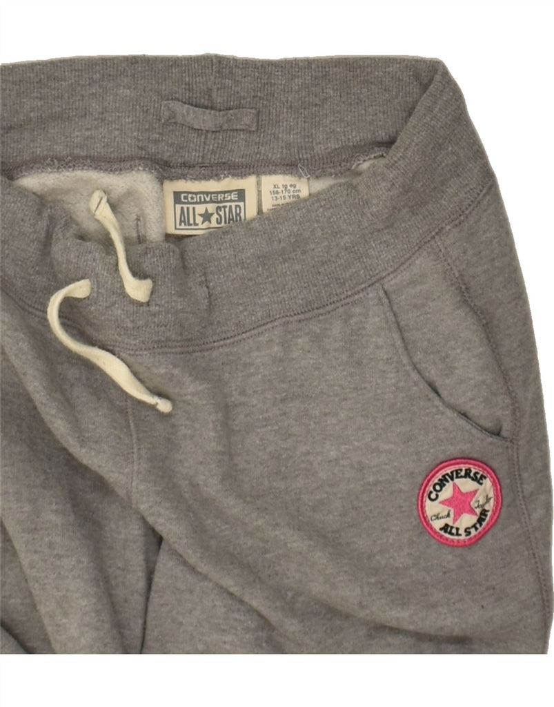 CONVERSE Boys Tracksuit Trousers Joggers 13-14 Years XL Grey Cotton | Vintage Converse | Thrift | Second-Hand Converse | Used Clothing | Messina Hembry 