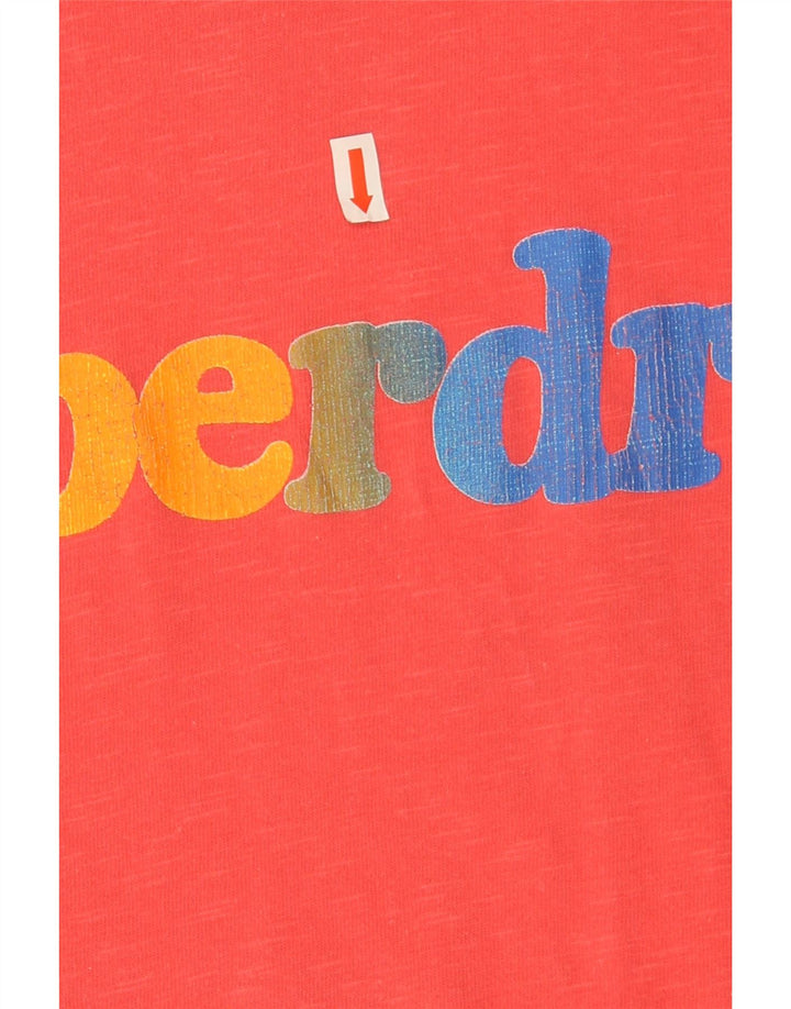 Superdry Mens Graphic T-Shirt Top Small Red Cotton