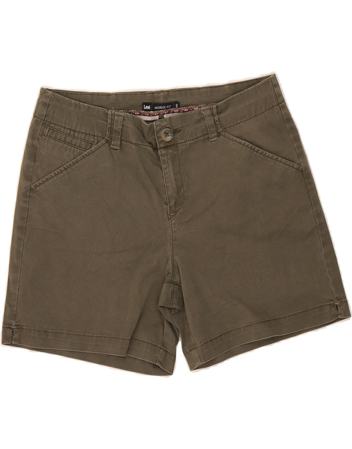LEE Womens Mid Rise Casual Shorts US 8 Medium W32  Green Cotton Vintage Lee and Second-Hand Lee from Messina Hembry 