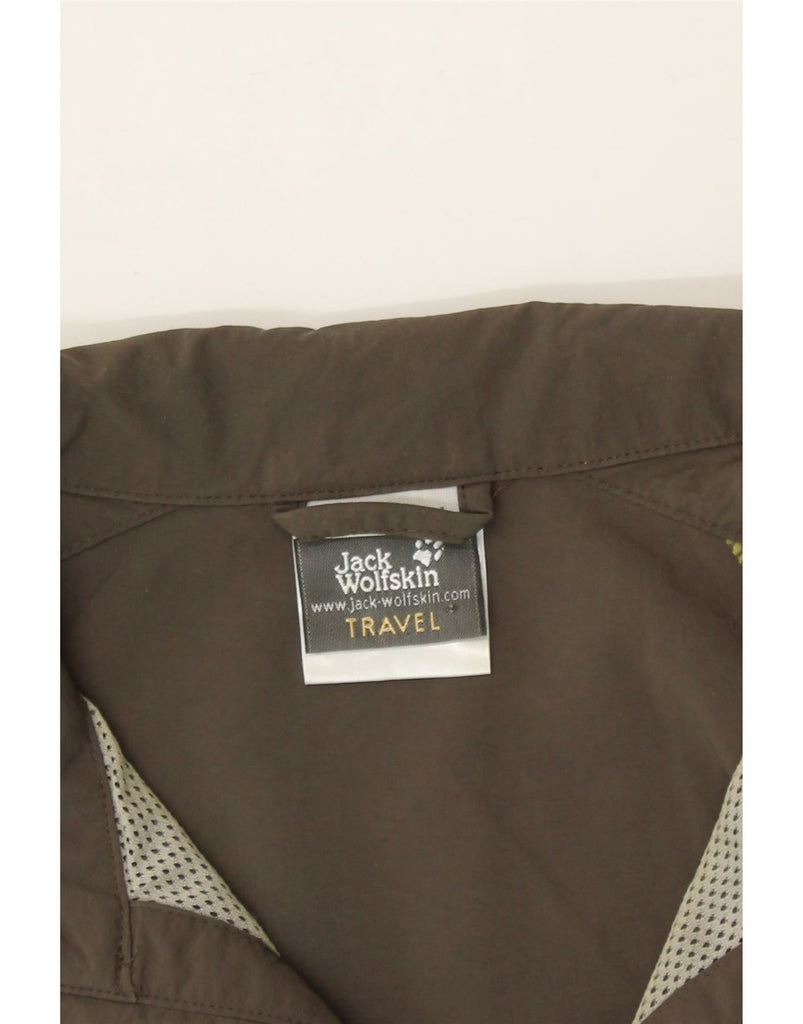 JACK WOLFSKIN Womens Tracksuit Top Jacket UK 10 Small Khaki Colourblock Vintage Jack Wolfskin and Second-Hand Jack Wolfskin from Messina Hembry 