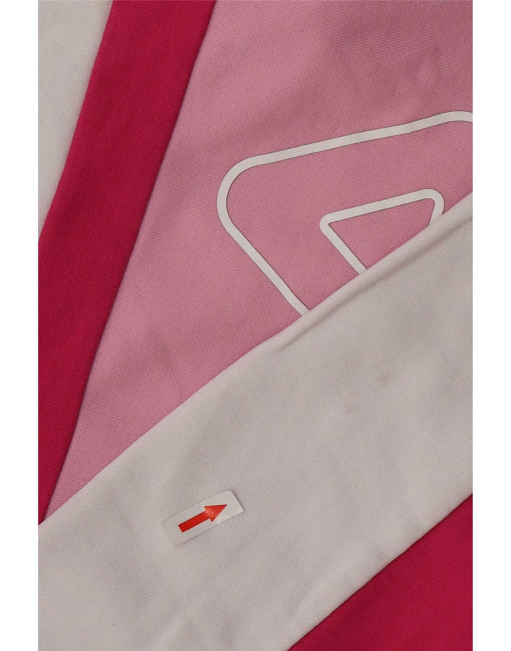 Fila Womens Oversized Crop Sweatshirt Jumper UK 16 Large White Colourblock