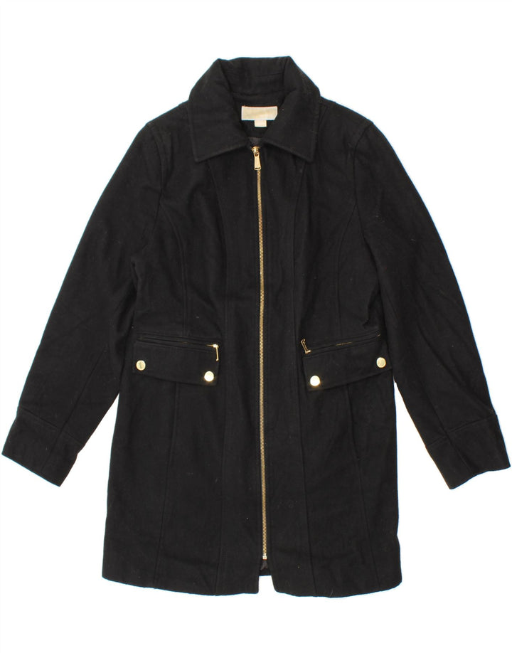 MICHAEL KORS Womens Overcoat US 14 XL Black Wool Vintage Michael Kors and Second-Hand Michael Kors from Messina Hembry 