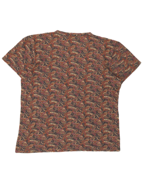 Cerruti 1881 Womens Graphic T-Shirt Top UK 6 XS Multicoloured Paisley