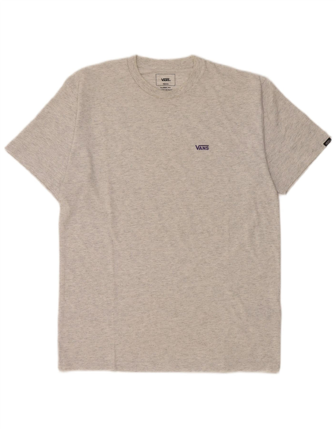 Vans Mens Classic Fit T-Shirt Top Medium Grey Flecked Cotton