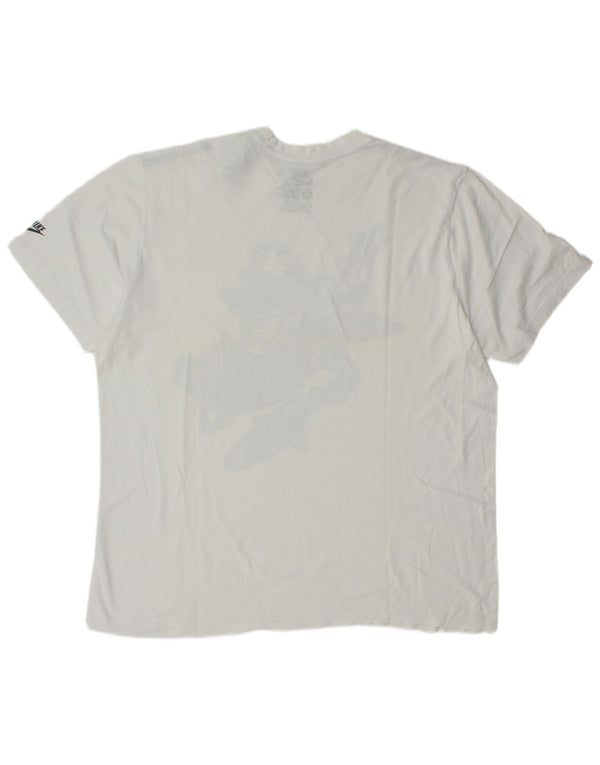 Nike Mens Standard Fit Graphic T-Shirt Top XL White Cotton