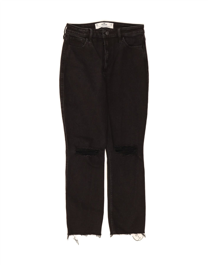 HOLLISTER Womens Distressed Slim Jeans W29 L27 Black Cotton Vintage Hollister and Second-Hand Hollister from Messina Hembry 