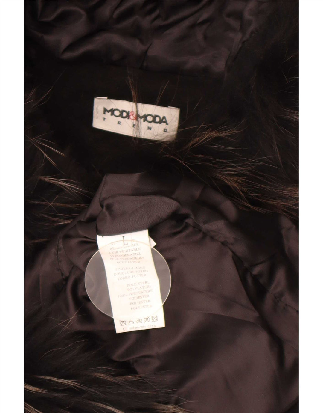 Vintage Womens Hooded Suede Jacket UK 14 Large Black Leather