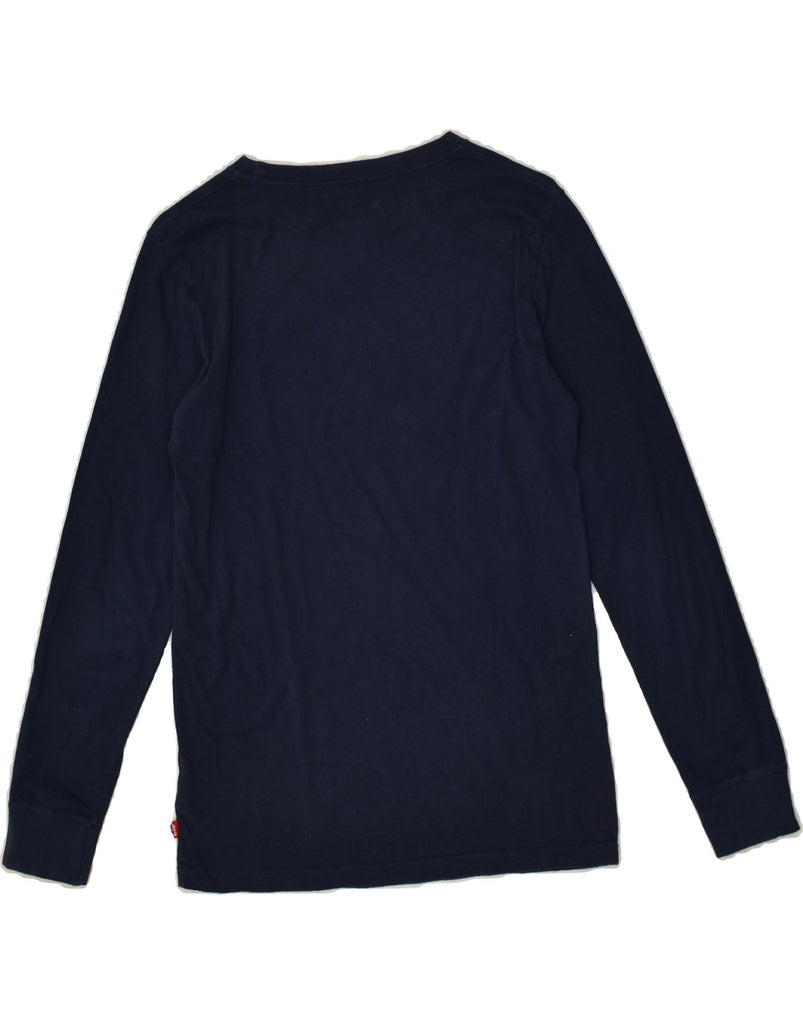 LEVI'S Boys Graphic Top Long Sleeve 12-13 Years Large  Navy Blue Cotton | Vintage Levi's | Thrift | Second-Hand Levi's | Used Clothing | Messina Hembry 