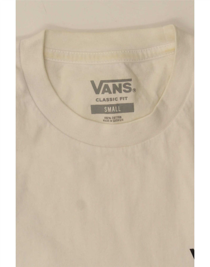 Vans Mens Classic Fit T-Shirt Top Small White Cotton