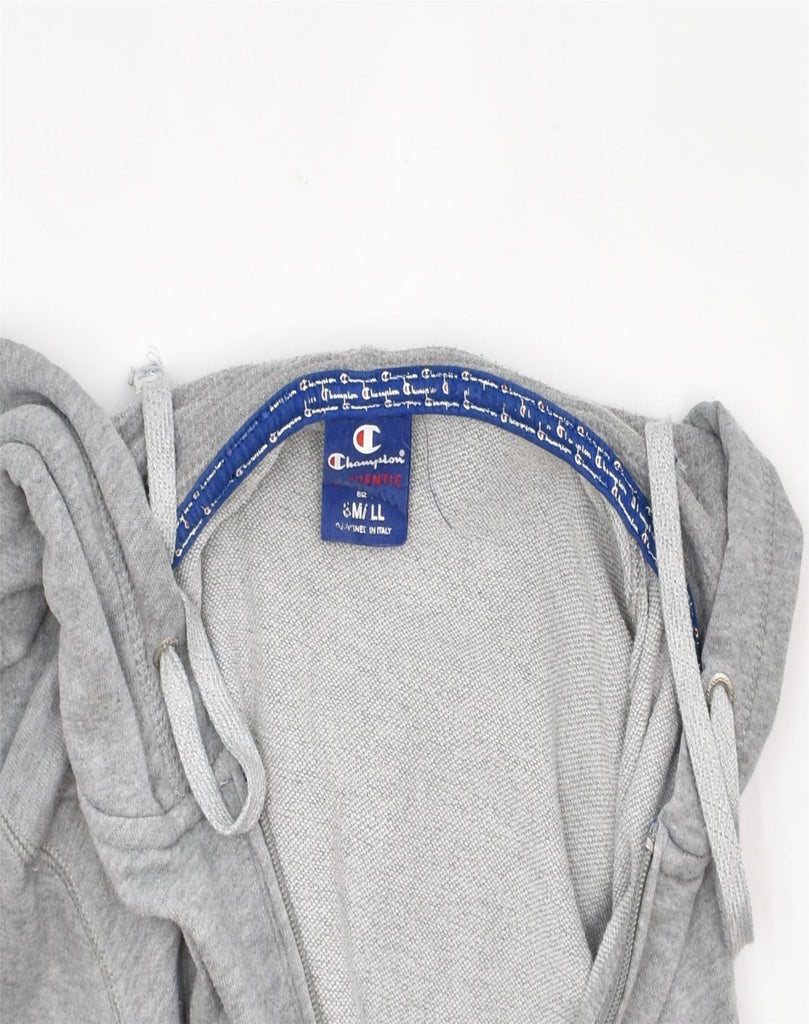 CHAMPION Womens Zip Hoodie Sweater UK 10 Small Grey Cotton | Vintage | Thrift | Second-Hand | Used Clothing | Messina Hembry 