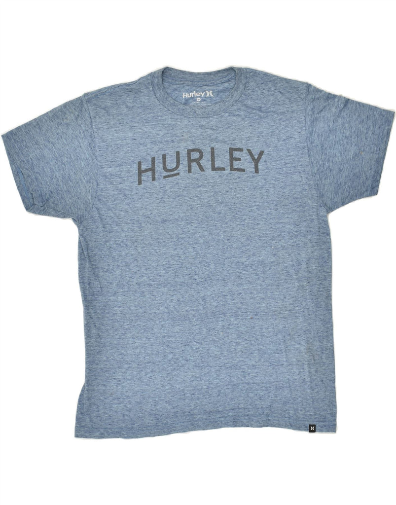 HURLEY Mens Graphic T-Shirt Top Medium Blue Polyester | Vintage Hurley | Thrift | Second-Hand Hurley | Used Clothing | Messina Hembry 