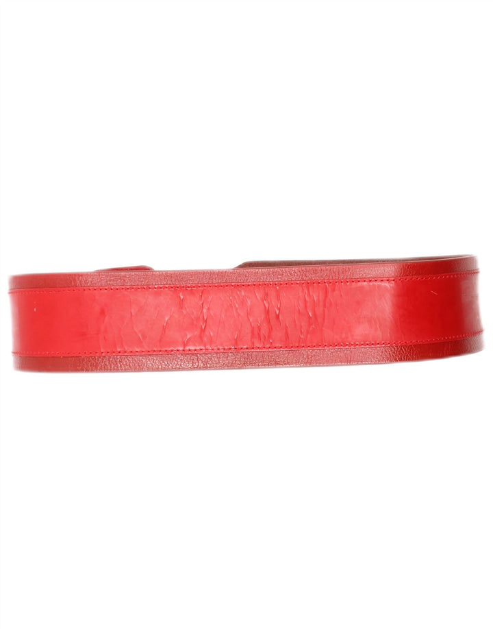 Coast Womens Leather Waist Belt Medium L34 Red Leather