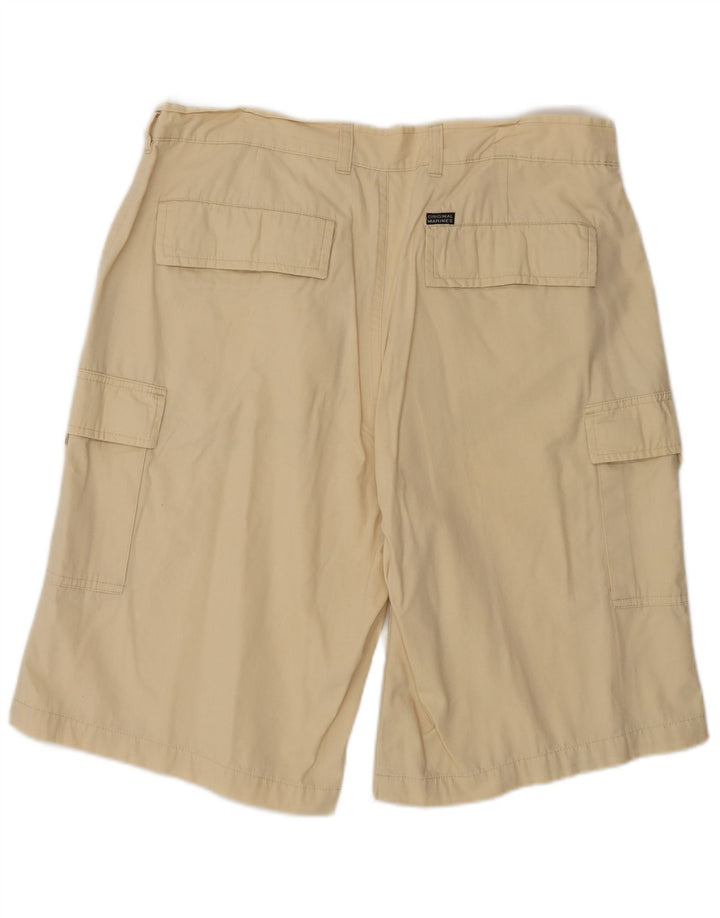VINTAGE Womens Cargo Shorts W34 Large  Beige Cotton