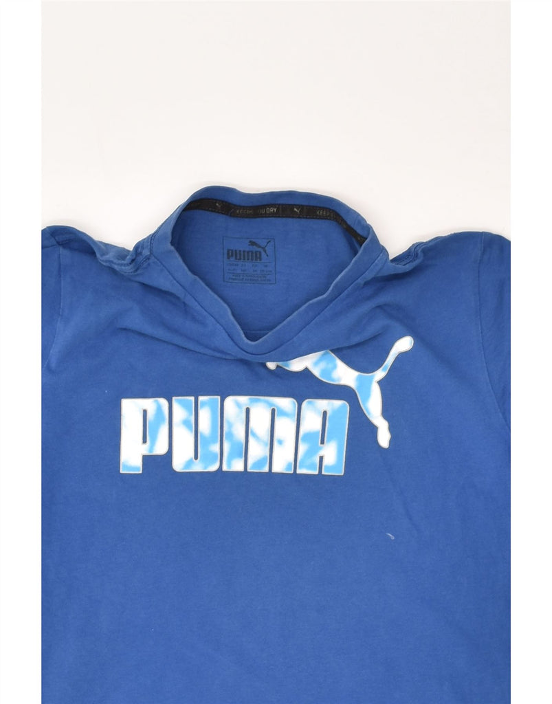 PUMA Boys Graphic T-Shirt Top 13-14 Years Blue Cotton | Vintage Puma | Thrift | Second-Hand Puma | Used Clothing | Messina Hembry 