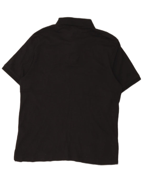 Dkny Mens Polo Shirt Large Black Cotton