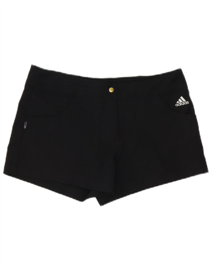Adidas Womens Casual Shorts UK 12 Medium W32  Black Polyester