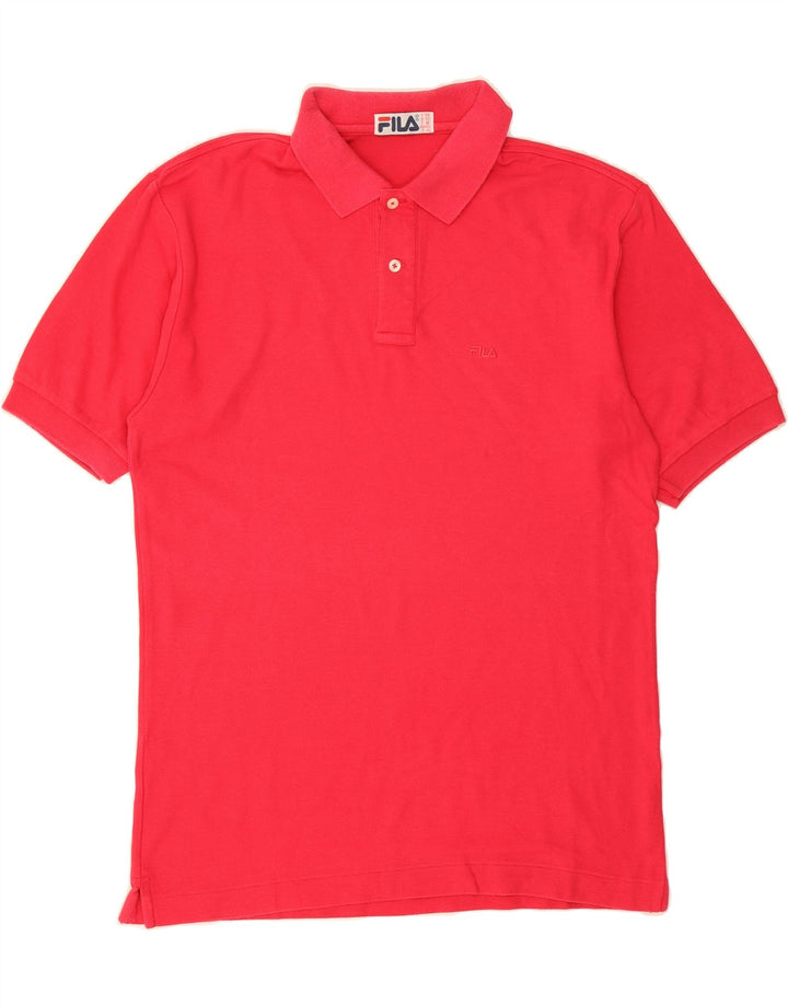 FILA Mens Polo Shirt IT 50 Medium Red Cotton Vintage Fila and Second-Hand Fila from Messina Hembry 