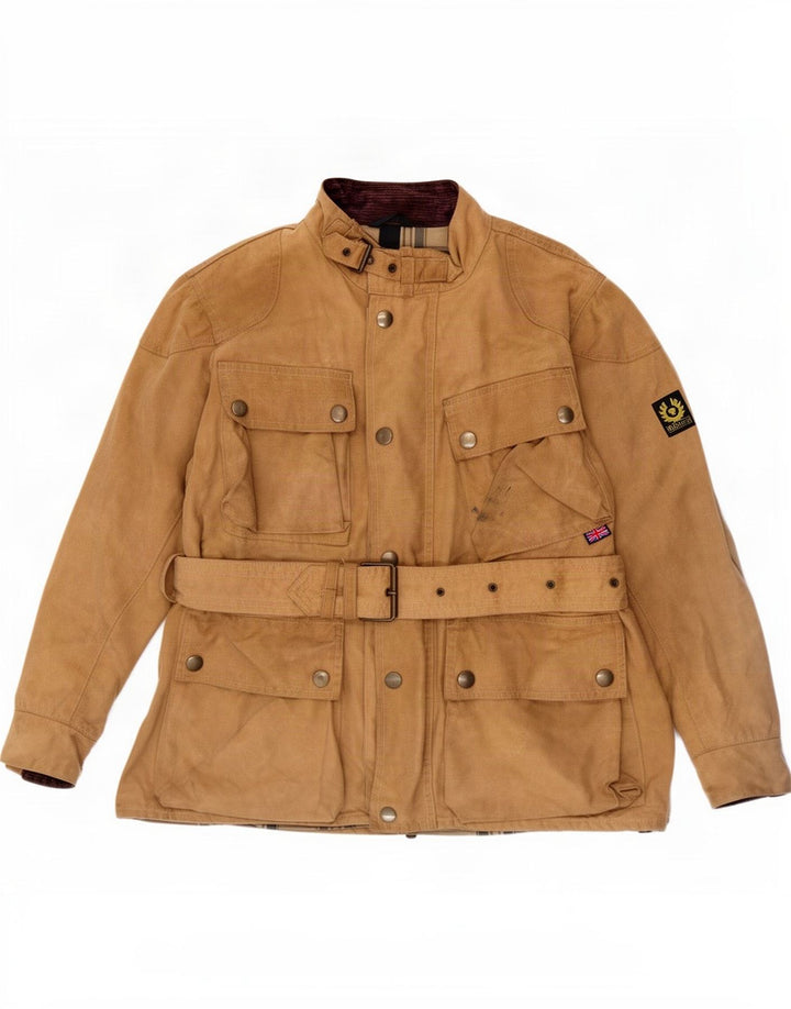 Belstaff Mens Waxed Cotton Jacket UK 40 Large Brown