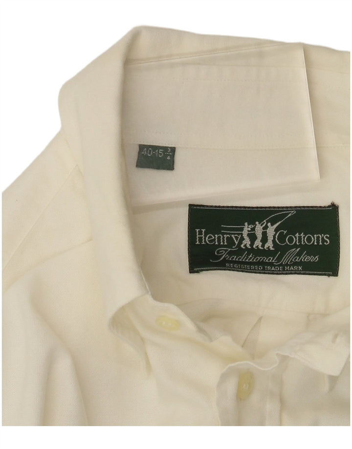 Henry Cottons Mens Shirt Size 40 15 3/4 Medium White