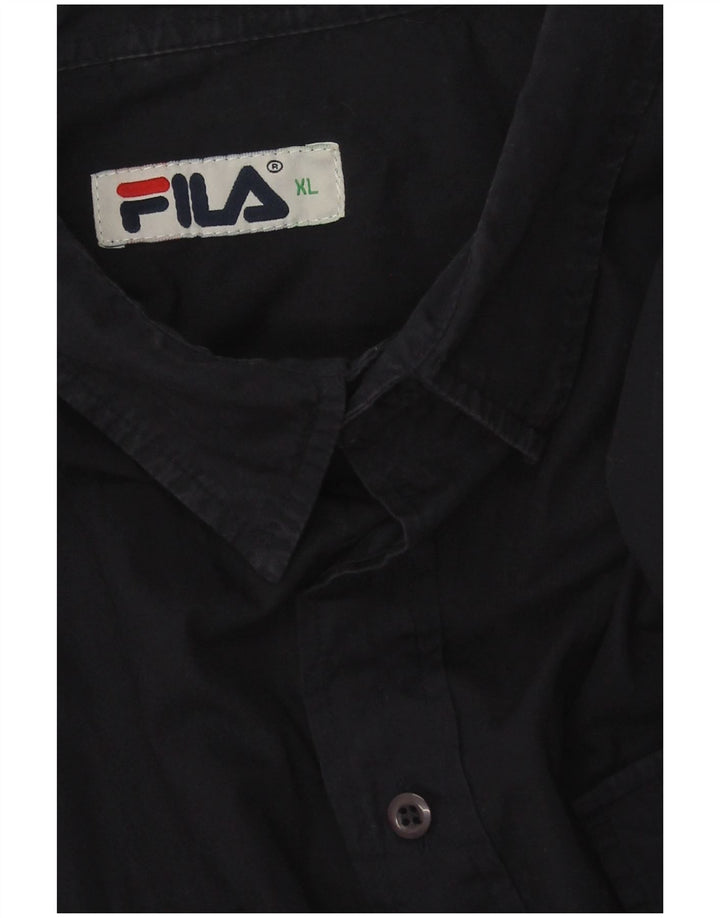 Fila Mens Shirt XL Navy Blue Cotton