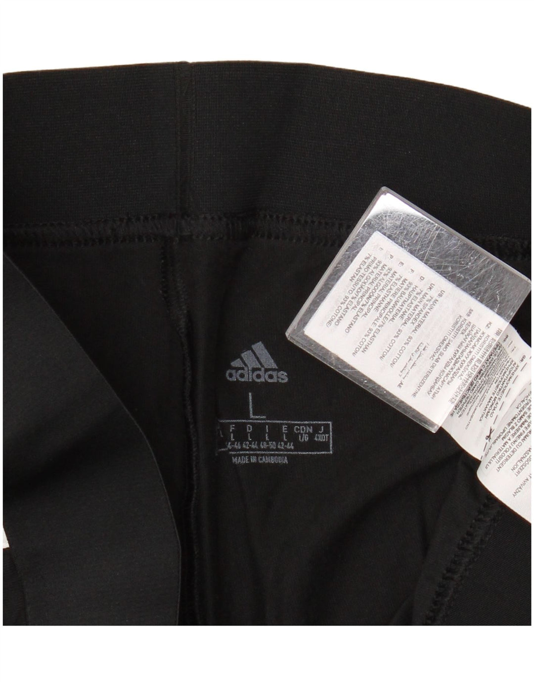 Adidas Womens Capri Leggings UK 16 Large Black Cotton