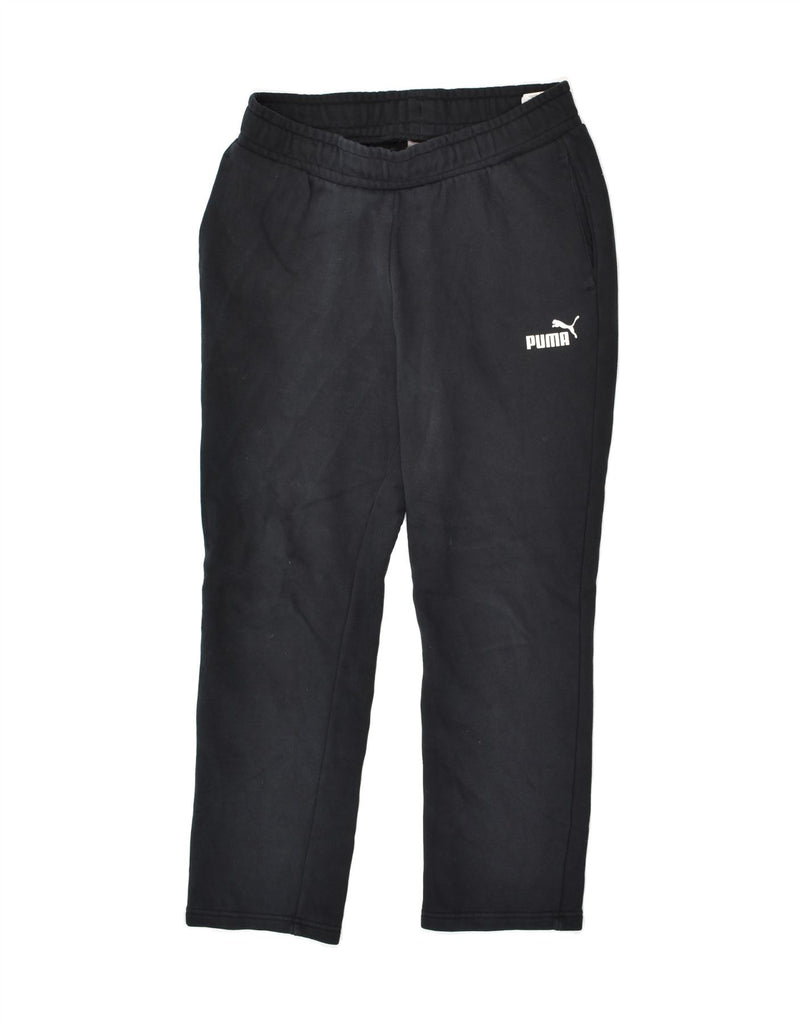 PUMA Mens Tracksuit Trousers Medium Black Cotton | Vintage Puma | Thrift | Second-Hand Puma | Used Clothing | Messina Hembry 