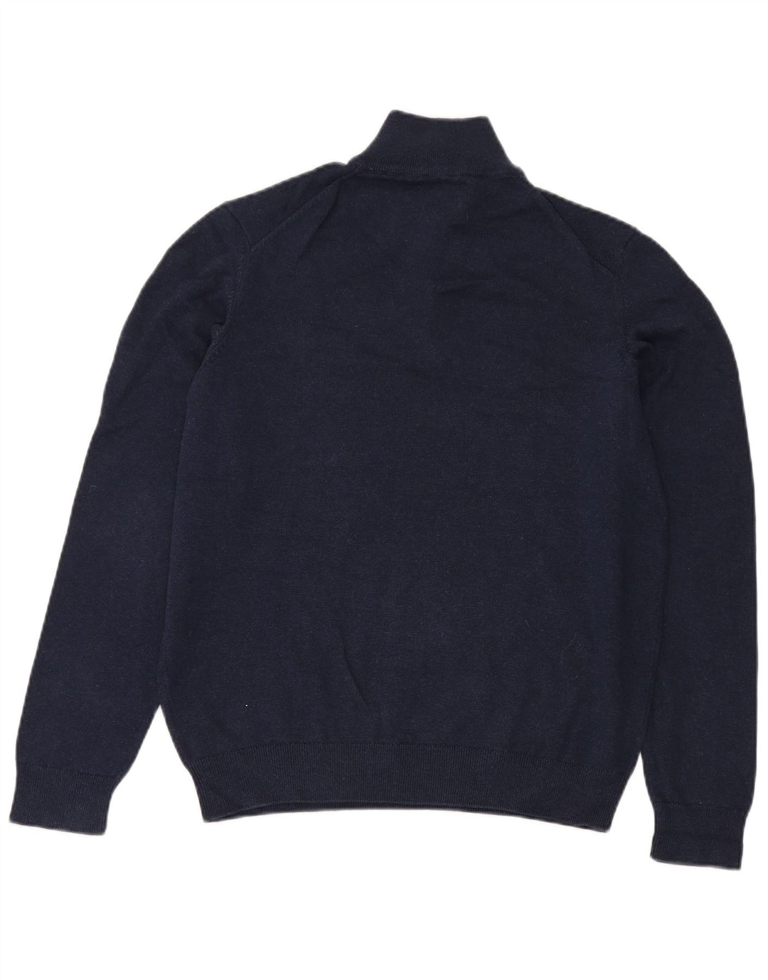 Farah Mens Zip Neck Jumper Sweater Large Navy Blue Cotton