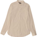 MICHAEL KORS Mens Shirt Medium White Cotton