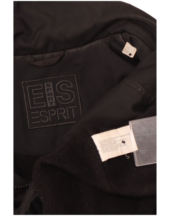 ESPRIT Mens Windbreaker Jacket UK 38 Medium Black Polyester