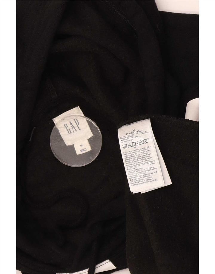Gap Mens Graphic Hoodie Jumper Medium Black Cotton