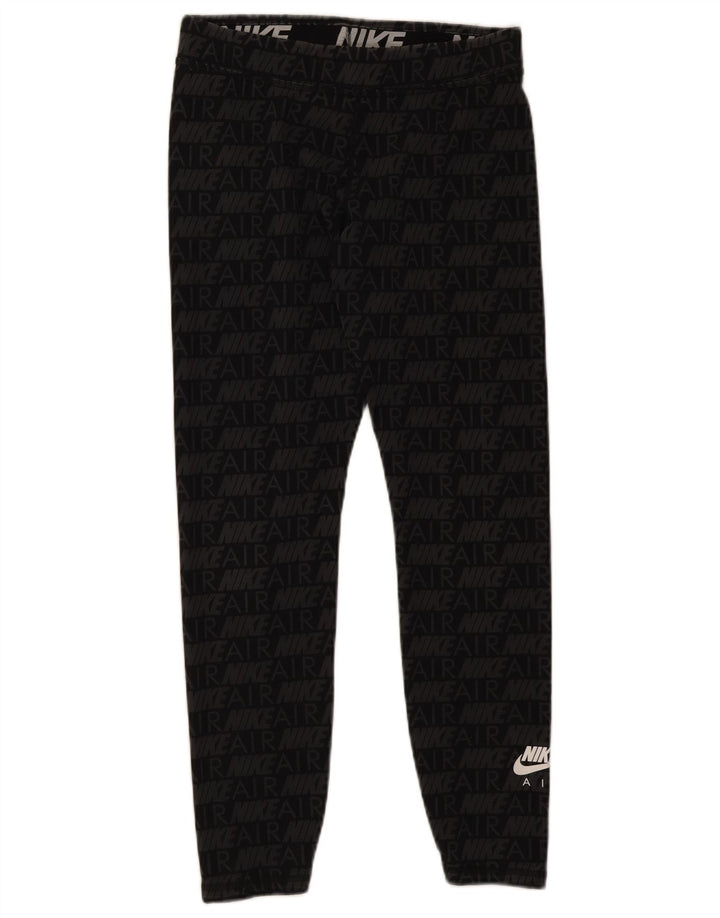 Nike Womens Graphic Leggings UK 12 Medium Grey