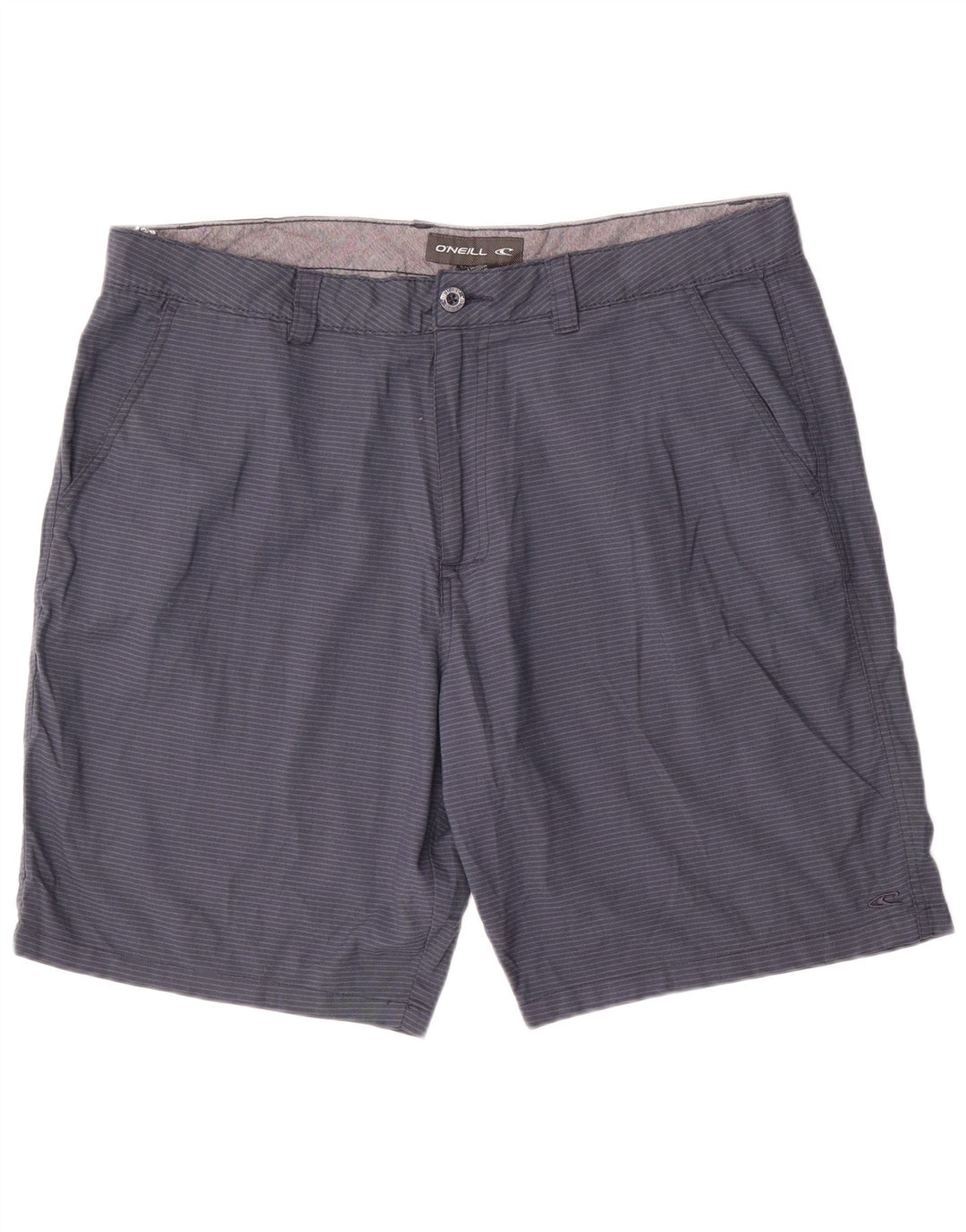 O'Neill Mens Chino Shorts W38 XL Navy Blue Pinstripe Polyester