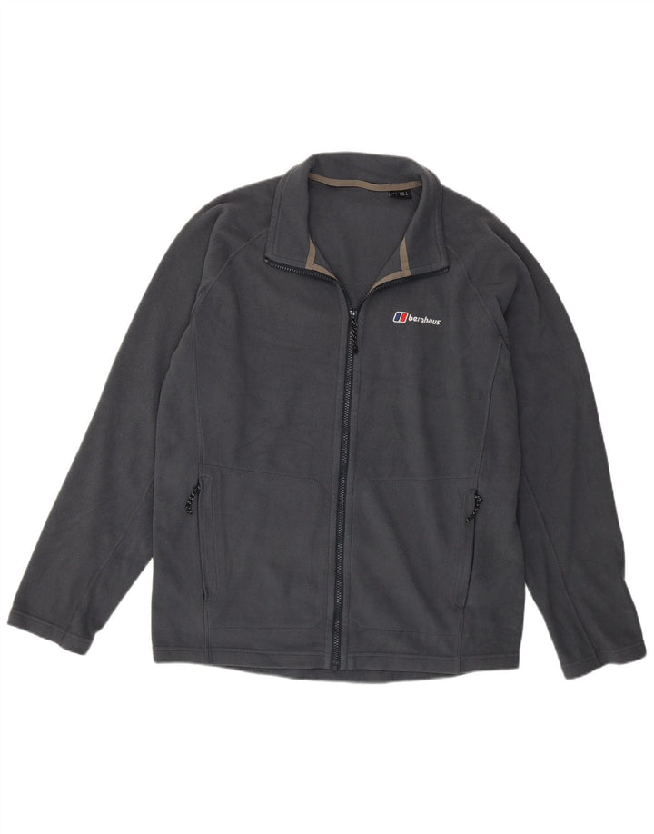 BERGHAUS Mens Fleece Jacket UK 40 Large Grey Polyester