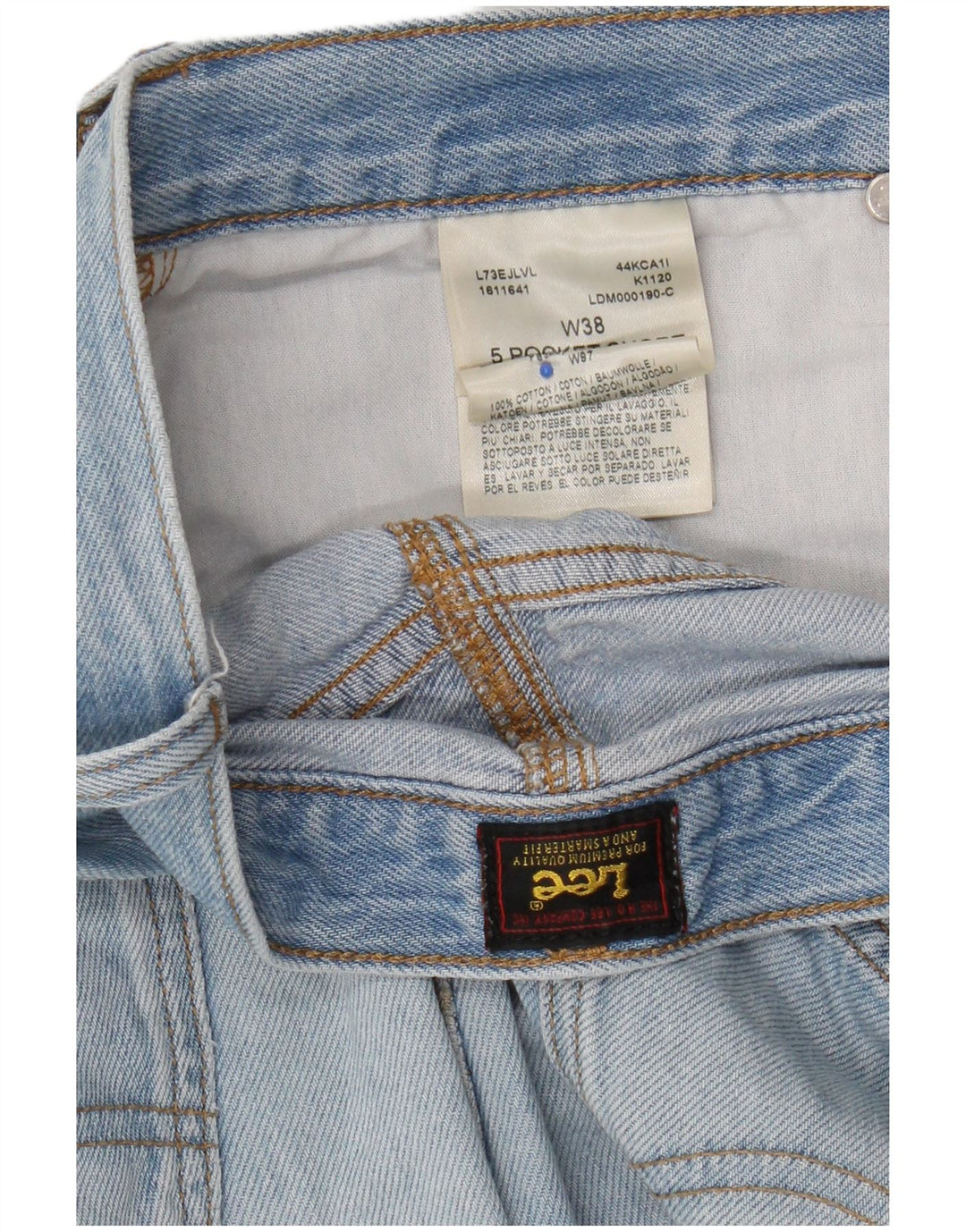 Lee Mens Denim Shorts W38 XL Blue Cotton
