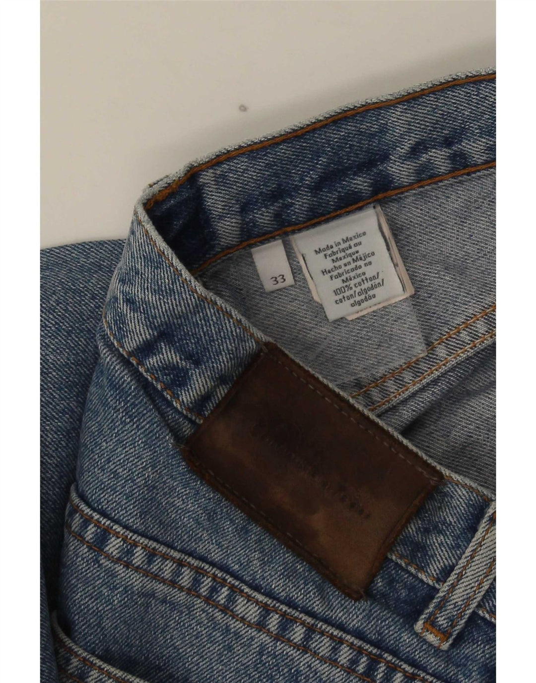 Calvin Klein Mens Straight Jeans W33 L31 Blue Cotton