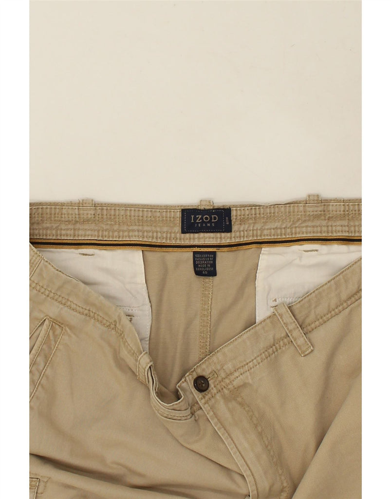 IZOD Mens Cargo Shorts W40 XL Beige Cotton | Vintage Izod | Thrift | Second-Hand Izod | Used Clothing | Messina Hembry 